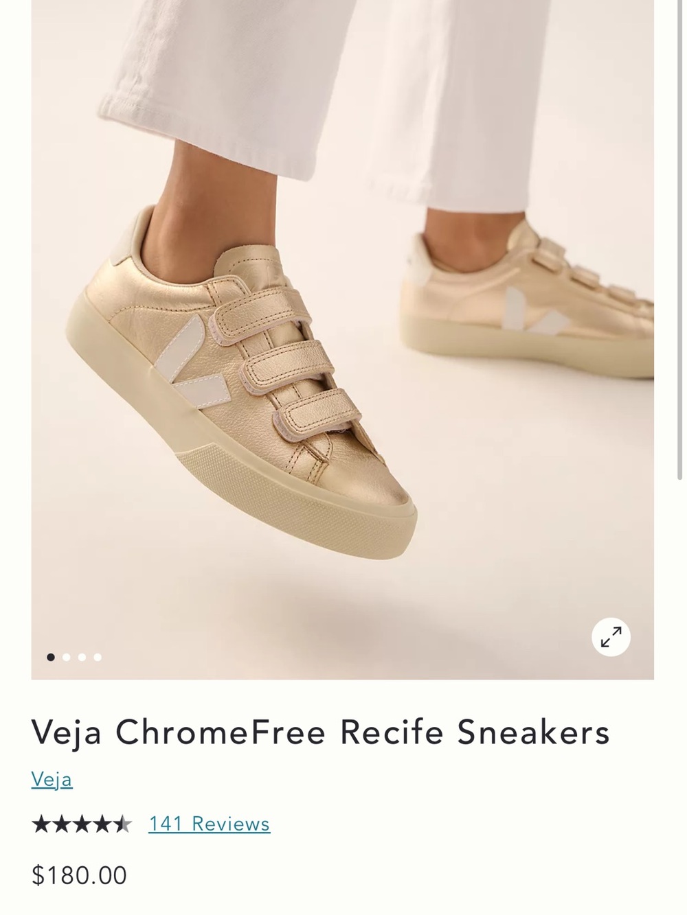 Veja Recife Chromefree Gold Sneakers